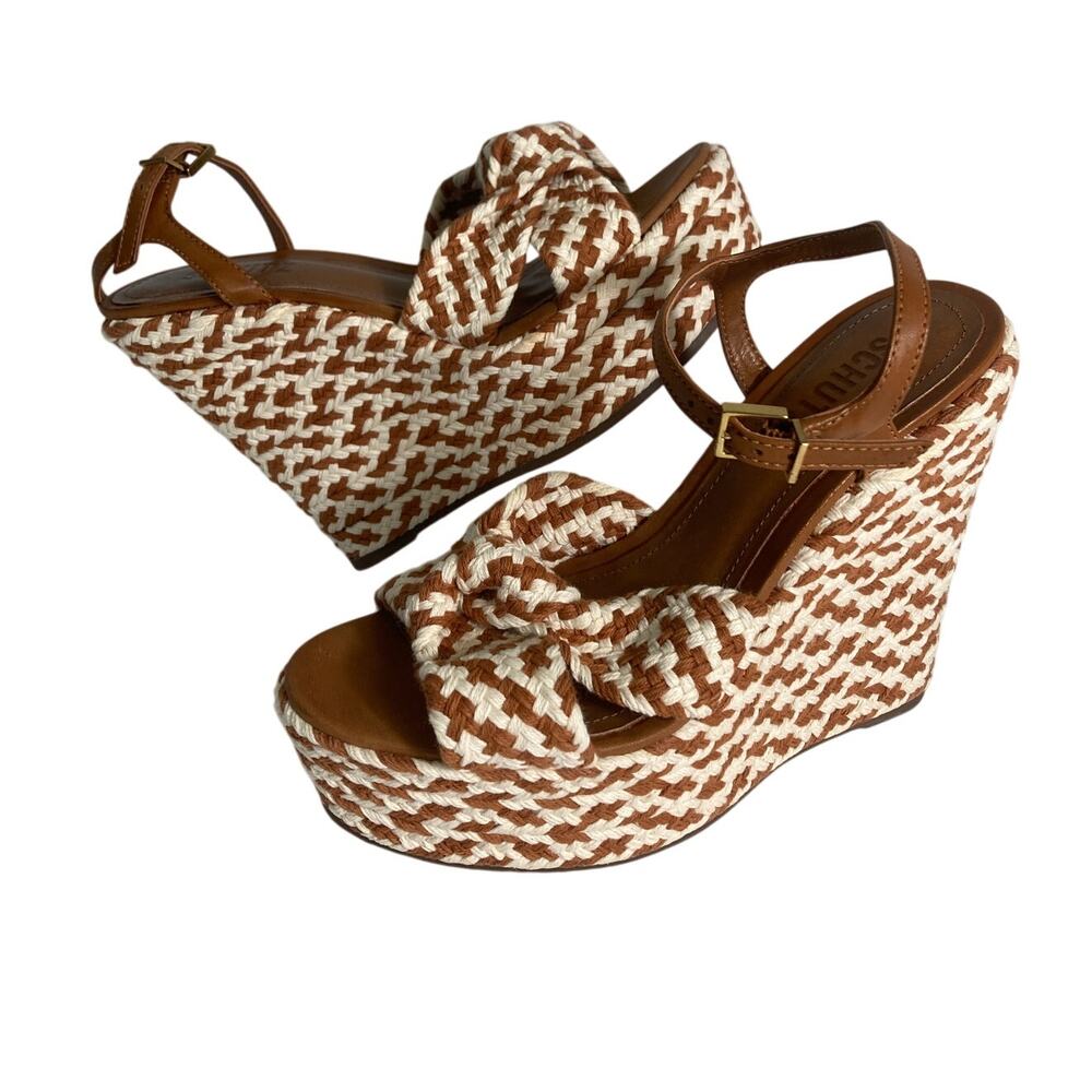 Schutz Women's Cass Wedge Sandals Size 7